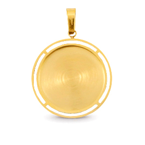 Polaris Steel in acciaio inossidabile ciondolo con castone per cabochon 20 mm oro