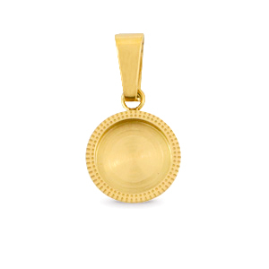 Polaris Steel in acciaio inossidabile ciondolo con castone per cabochon 7 mm Swarovski SS34 oro
