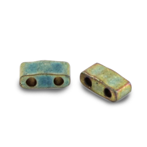 Perline Miyuki tila met&agrave; 5x2.3mm Metallic matte iris patina blue HTL-2008