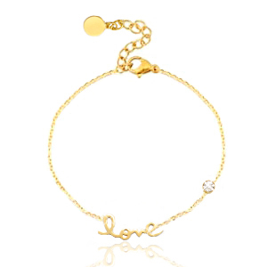 Bracciali in acciaio inossidabile 'love' oro