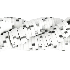 Perline Katsuki 6mm bianco vivo-nero