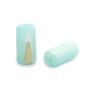 Perline di conchiglia tubo blu turchese chiaro