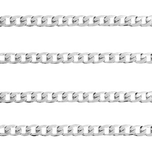 Componenti in acciaio inossidabile catena a rol&ograve; grumetta argento