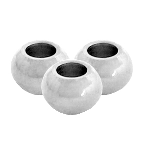 Perline in acciaio inossidabile 4mm argento
