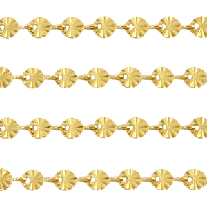 Componenti in acciaio inossidabile catena a rol&ograve; tonda oro