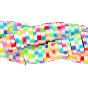 Perline Katsuki 4mm arcobaleno bianco misto