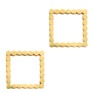 Ciondoli in acciaio inossidabile distanziatore quadrato oro