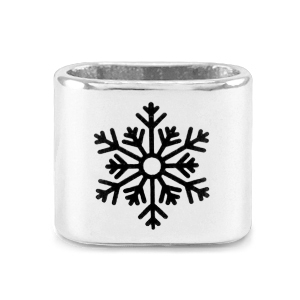 Passanti di metallo DQ fiocco di neve Mix & Match argento antico (privo di nichel)