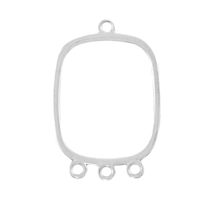 Ciondoli di metallo DQ distanziatore con 3 anellini argento antico (privo di nichel)