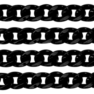 Catena in acrilico 19mm nero