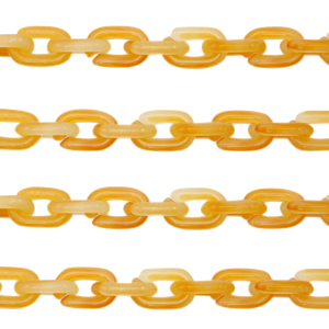 Catena in acrilico 15mm arancione ambra