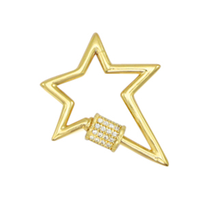 Chiusura con zirconia fulmine oro