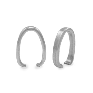 Componenti in acciaio inossidabile gancio per pendente 13x9 mm argento