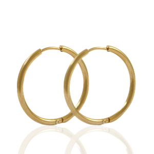 Orecchini in acciaio inossidabile 24mm a cerchio oro