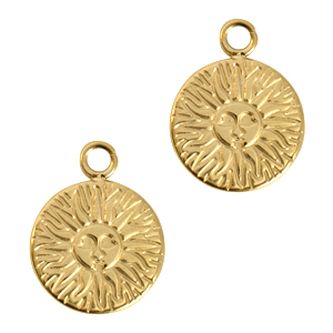 Ciondoli in acciaio inossidabile sole oro