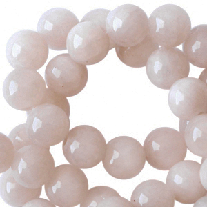 Perline in pietra naturale Marmo e Calcite 8mm beige marrone