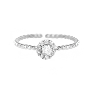 Anelli must-have smalto cristallo-argento