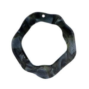 Pendenti in resina asimmetrico nero