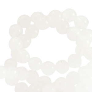 Perline in pietra naturale Quarzo 6mm bianco