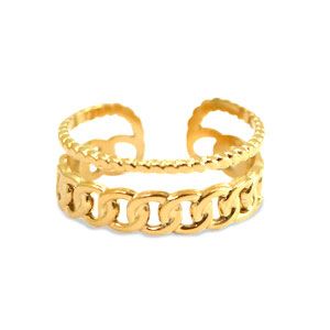 Anelli in acciaio inossidabile oro