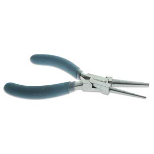 Beadsmith pinza punta tonda 2-8mm blu acqua-argento