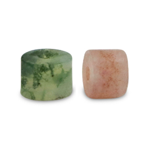 Perline di pietra naturale Calcedonio (Quarzo) a dischetto 3x2mm multicolore verde