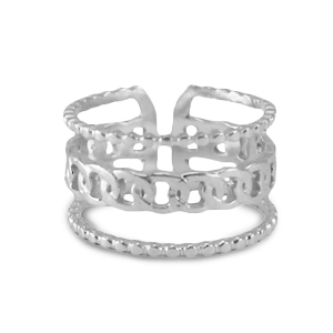 Anelli in acciaio inossidabile argento