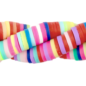 Perline Katsuki 4mm arcobaleno fucsia rosa misto