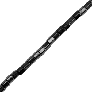 Perline di ematite tubo 2mm nero