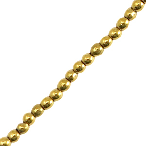 Perline di ematite tonde 2mm oro