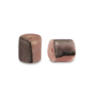 Perline di pietra naturale Marmo a dischetto 2x2mm rosa-marrone
