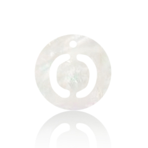 Pendenti di conchiglia prodotti speciali lettera O bianco (colore naturale)