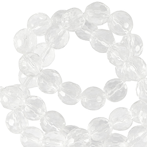 Perline in pietra naturale 6mm sfaccettate effetto trasparente