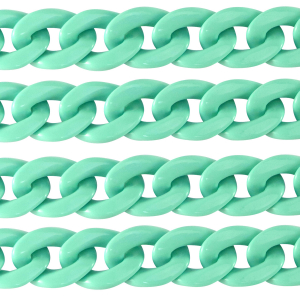 Catena in acrilico 29mm lucida verde turchese