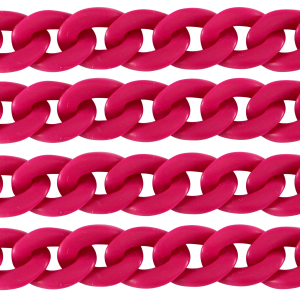 Catena in acrilico 29mm opaca rosa magenta