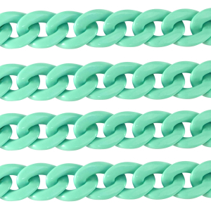 Catena in acrilico 22mm lucida verde turchese