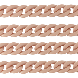 Catena in acrilico 18mm opaca rosa vintage