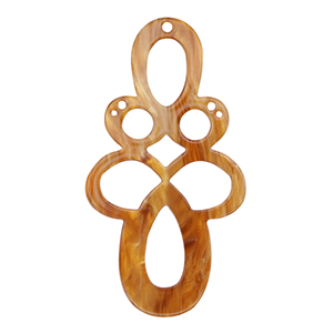 Pendenti in resina barocco arancione raccogliere-marrone