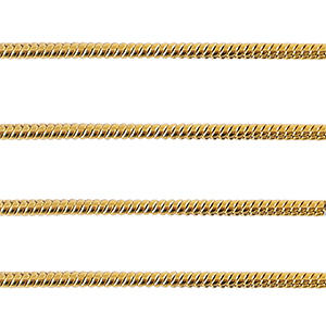 Componenti in acciaio inossidabile catena serpente 1.6mm oro