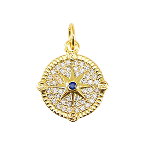 Metallo TQ in ottone ciondolo stella oro