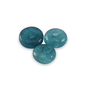 Perline di pietra naturale Calcite e Marmo a rondella 4mm blu petrolio