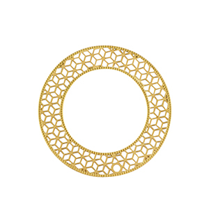 Ciondoli in acciaio inossidabile boh&eacute;mien 31mm oro