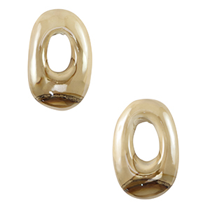 Perline di ceramica greca DQ ovale grigio beige