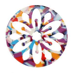 Pendenti in resina mandala coriandoli multicolori