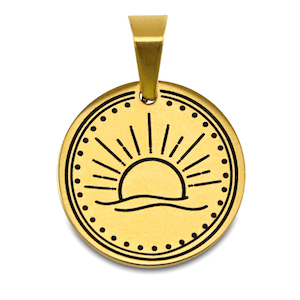 Ciondoli in acciaio inossidabile luna oro