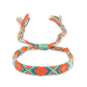 Braccialetti alla moda blu turchese delicato-arancione neon