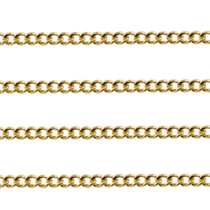 Componenti in acciaio inossidabile catena a rol&ograve; grumetta oro