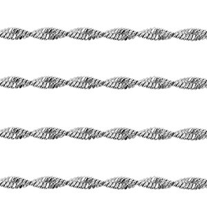 Componenti in acciaio inossidabile catena a rol&ograve; maglia corda argento