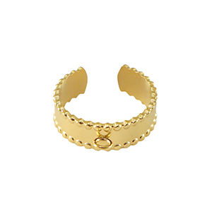 Anelli in acciaio inossidabile con anellino oro