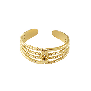 Anelli in acciaio inossidabile con anellino oro